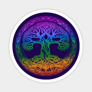 Tree of Life Celtic Colorful Rainbow Graphic Magnet